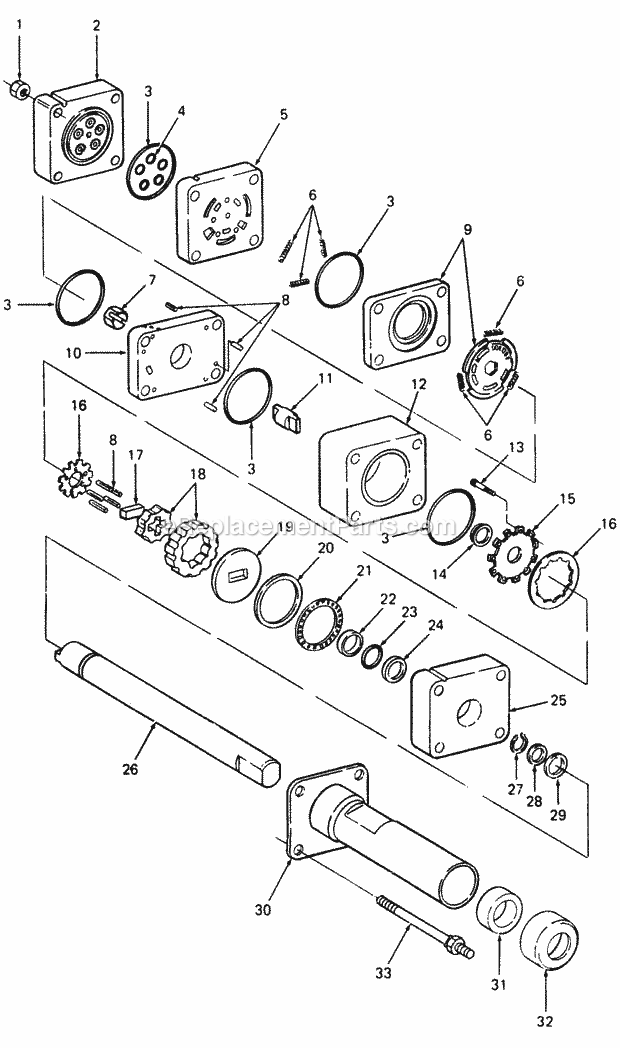 Power Steering Box Assembly Diagram and Parts List for 1882 800000-821059, 140-721-100, 141-721-100 Cub Cadet Lawn Tractor